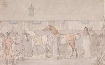 Interior de un establo de Thomas Rowlandson