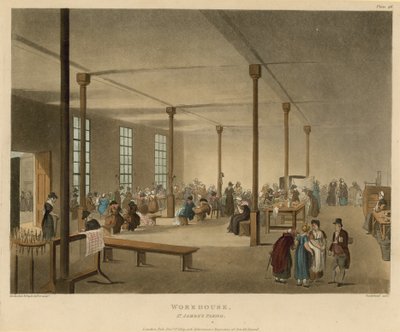 Interior de una Casa de Trabajo en la Parroquia de St James de Thomas Rowlandson