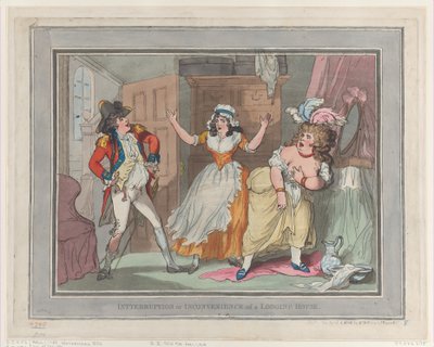 Interrupción o inconveniencia de una casa de huéspedes de Thomas Rowlandson