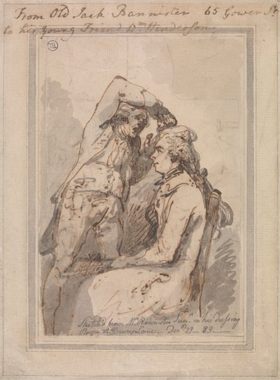 Jack Bannister en su camerino de Thomas Rowlandson