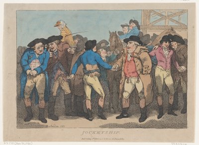 Jockeyship, 1 de julio de 1802 de Thomas Rowlandson