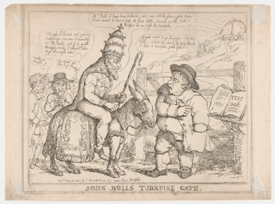 La barrera de peaje de John Bull de Thomas Rowlandson