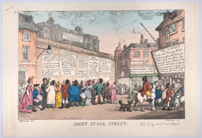 Calle Joint Stock, 10 de marzo de 1808 de Thomas Rowlandson