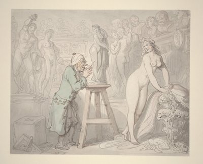 Joseph Nollekens en su Estudio, c.1810 de Thomas Rowlandson
