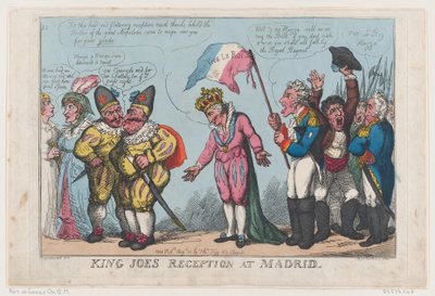 Recepción del Rey Joe en Madrid, 21 de agosto de 1808 de Thomas Rowlandson