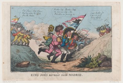 Retirada del Rey Joe de Madrid, 21 de agosto de 1808 de Thomas Rowlandson