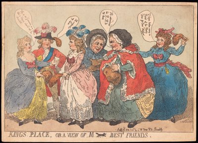 Lugar del Rey, o una Vista de los Mejores Amigos de M de Thomas Rowlandson