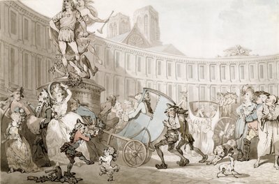 La Place des Victoires, París, c.1789 de Thomas Rowlandson