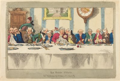 La mesa de huéspedes de Thomas Rowlandson