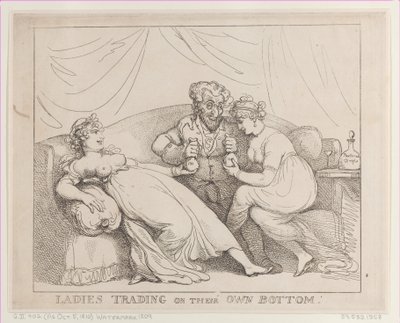 Damas comerciando por su cuenta, 5 de octubre de 1810 de Thomas Rowlandson