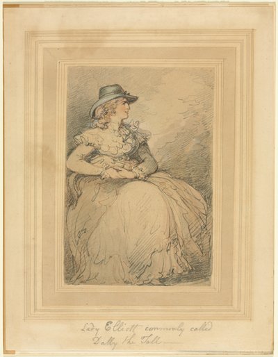 Lady Elliott, Commonly Called Dolly The Tall de Thomas Rowlandson