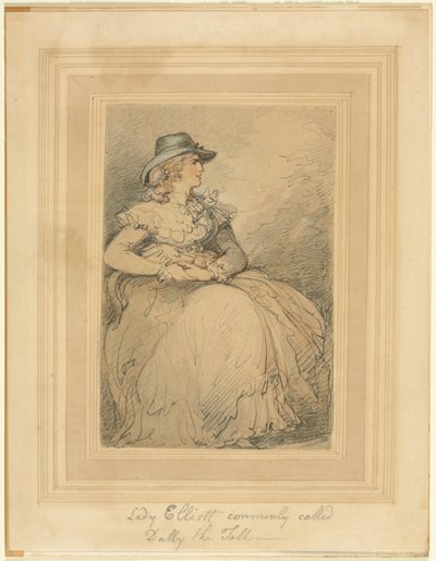 Lady Elliott, comúnmente llamada Dolly La Alta, 1775-1827 de Thomas Rowlandson