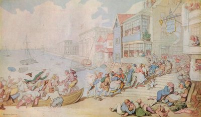Desembarco en Greenwich, c. 1780 de Thomas Rowlandson