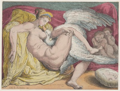 Leda y el cisne, 1799 de Thomas Rowlandson