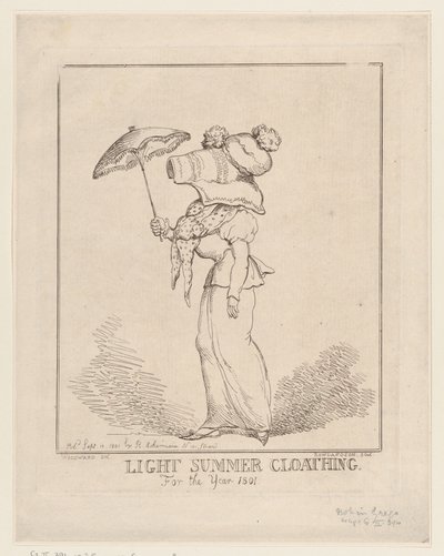 Ropa ligera de verano, 10 de septiembre de 1801 de Thomas Rowlandson