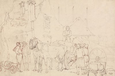 Carga de un vagón de Thomas Rowlandson