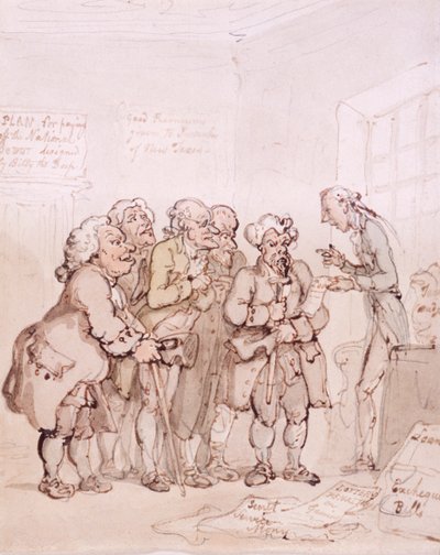 Contratistas de préstamos, finales del siglo XVIII-principios del siglo XIX de Thomas Rowlandson