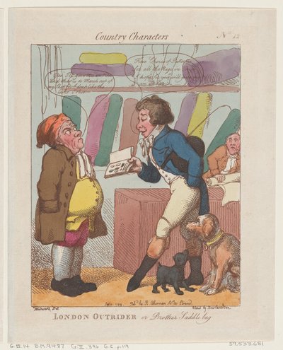 Jinete de Londres, o Hermano Saddlebag, 10 de septiembre de 1799 de Thomas Rowlandson