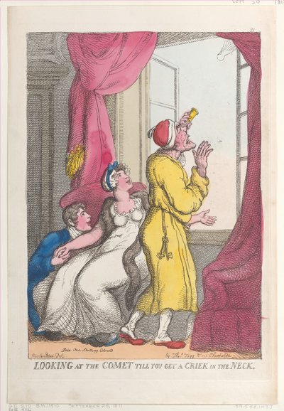 Mirando el cometa hasta que te duele el cuello, 20 de septiembre de 1811 de Thomas Rowlandson