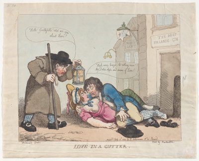 Amor en la cuneta, 8 de julio de 1800 de Thomas Rowlandson