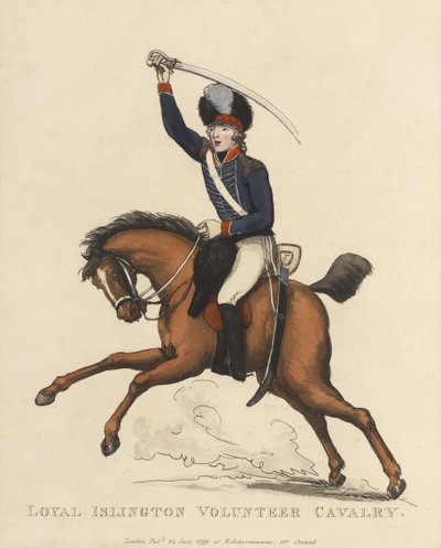 Caballería Voluntaria Leal de Islington, c.1799 de Thomas Rowlandson