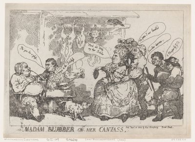 Madam Blubber en su Lienzo, 22 de abril de 1784 de Thomas Rowlandson
