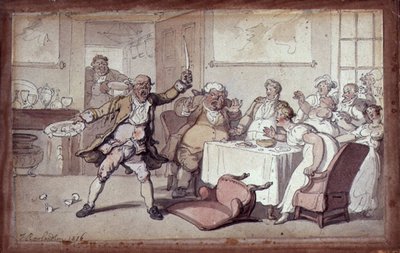 Locura en la mesa de Thomas Rowlandson