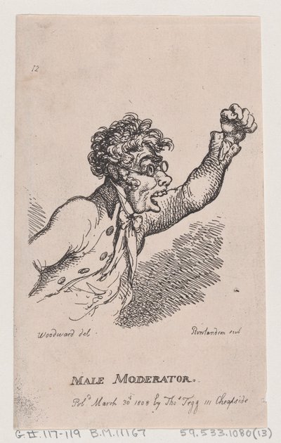Moderador masculino, 30 de marzo de 1808 de Thomas Rowlandson