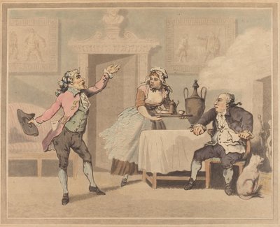 Gerente y declamador de Thomas Rowlandson