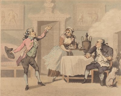 Gerente y declamador, 1784 de Thomas Rowlandson