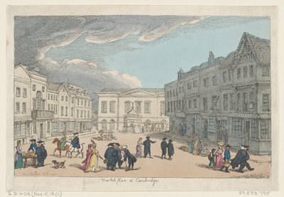 Plaza del Mercado en Cambridge, 15 de noviembre de 1801 de Thomas Rowlandson