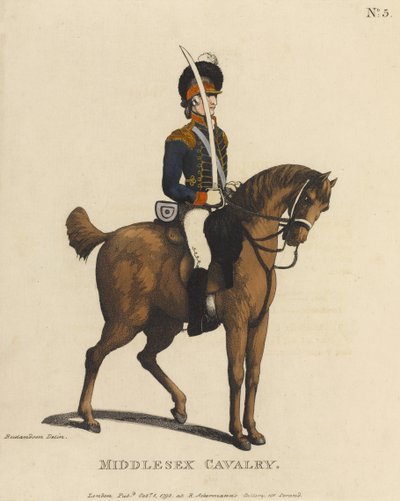 Caballería de Middlesex de Thomas Rowlandson