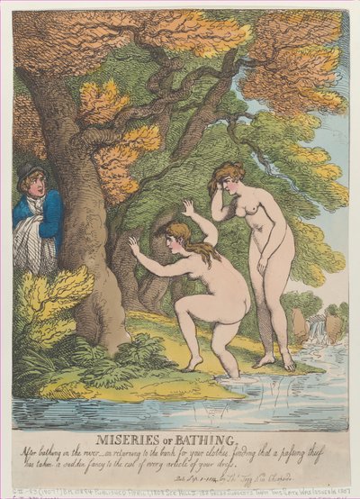 Miserias del baño, 1 de abril de 1808, reeditado el 1 de septiembre de 1814 de Thomas Rowlandson