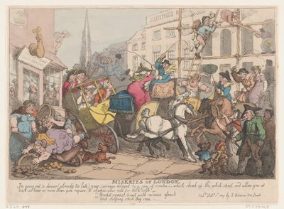 Miserias de Londres: Saliendo a cenar, 1 de febrero de 1807 de Thomas Rowlandson