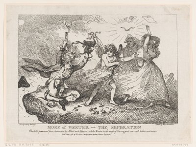 Más de Werther-La Separación: Charlotte Preservada de la Destrucción por Albert y ... de Thomas Rowlandson