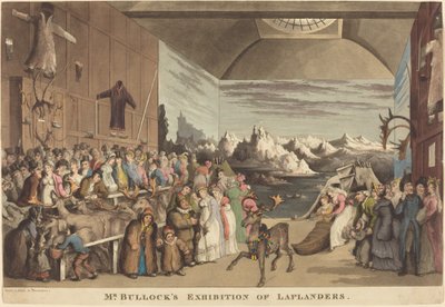 Exhibición de lapones de Mr. Bullock de Thomas Rowlandson