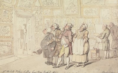 Galería de cuadros del Sr. Michell, Grove House, Enfield, 1817 de Thomas Rowlandson