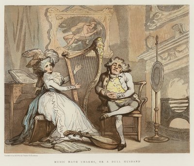 La música tiene encantos, o un marido aburrido de Thomas Rowlandson