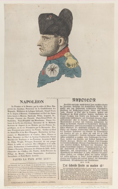 Napoleón, marzo 1814 de Thomas Rowlandson