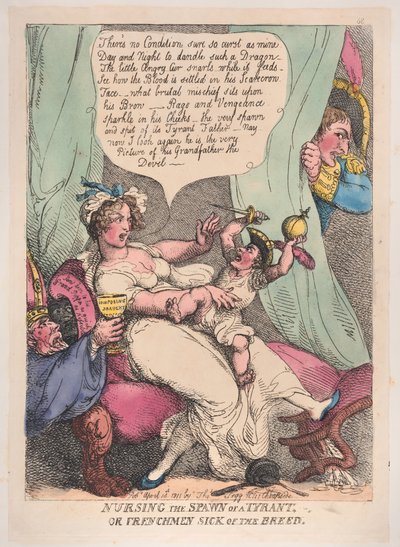 Cuidando la cría de un tirano, 14 de abril de 1811 de Thomas Rowlandson