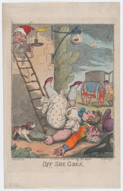 Allá va, 24 de diciembre de 1808 de Thomas Rowlandson