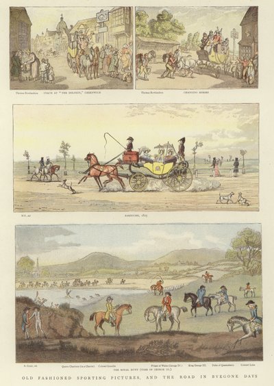 Imágenes deportivas a la antigua de Thomas Rowlandson