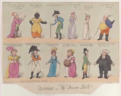 Opiniones sobre el proyecto de ley de divorcio, 2 de junio de 1800 de Thomas Rowlandson