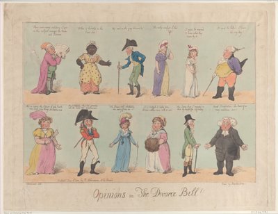 Opiniones sobre el proyecto de ley de divorcio, 2 de junio de 1800 de Thomas Rowlandson