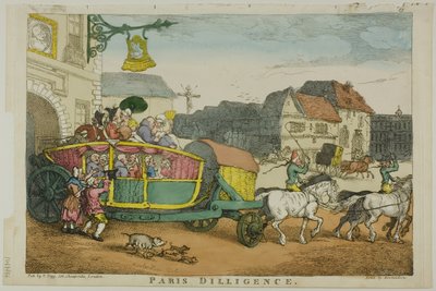 Diligencia de París de Thomas Rowlandson
