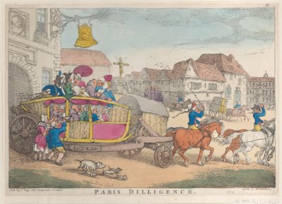Diligencia de París, 1810 de Thomas Rowlandson