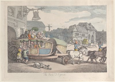 Diligencia de París, ca. 1810 de Thomas Rowlandson