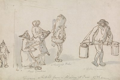 Figuras de las calles de París de Thomas Rowlandson