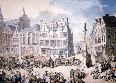 Place de Mer, Amberes de Thomas Rowlandson