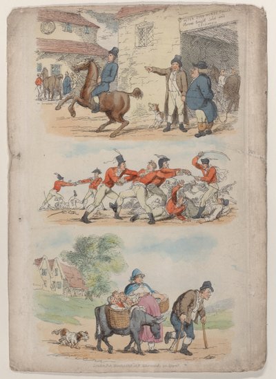 Placa 1, del Mundo en Miniatura, 1816 de Thomas Rowlandson